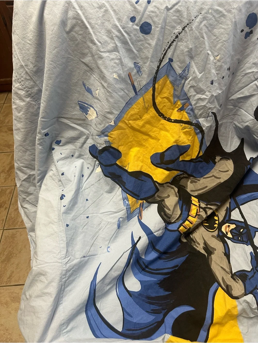Pottery Barn Kids BATMAN Cityscape Duvet Cover & Sheet